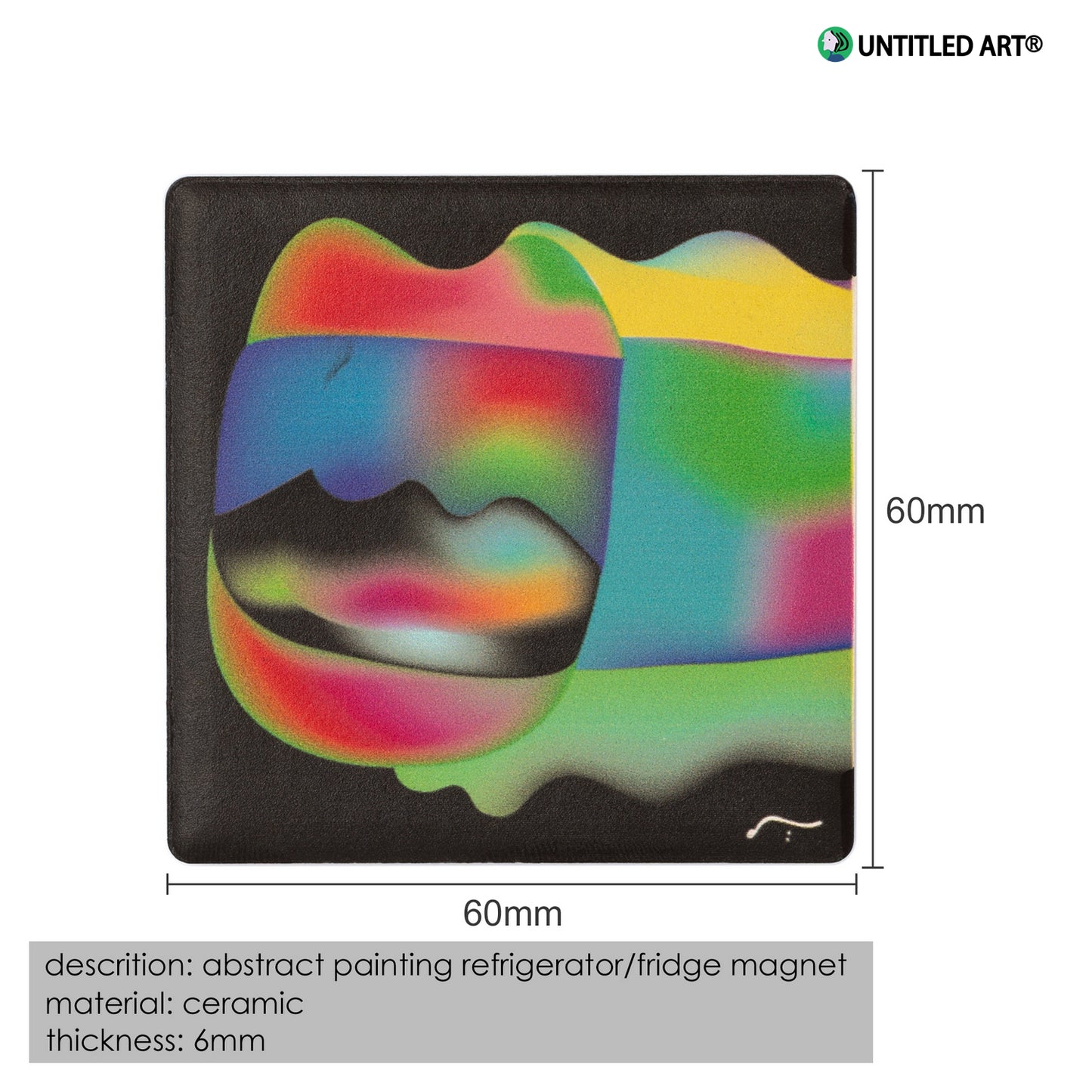 abstract painting ceramic Refrigerator/Fridge Magnet