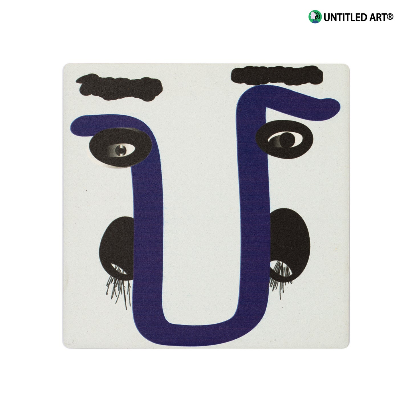 Original abstract painting ceramic coaster household thickening insulation pad office tea coaster dining table mat