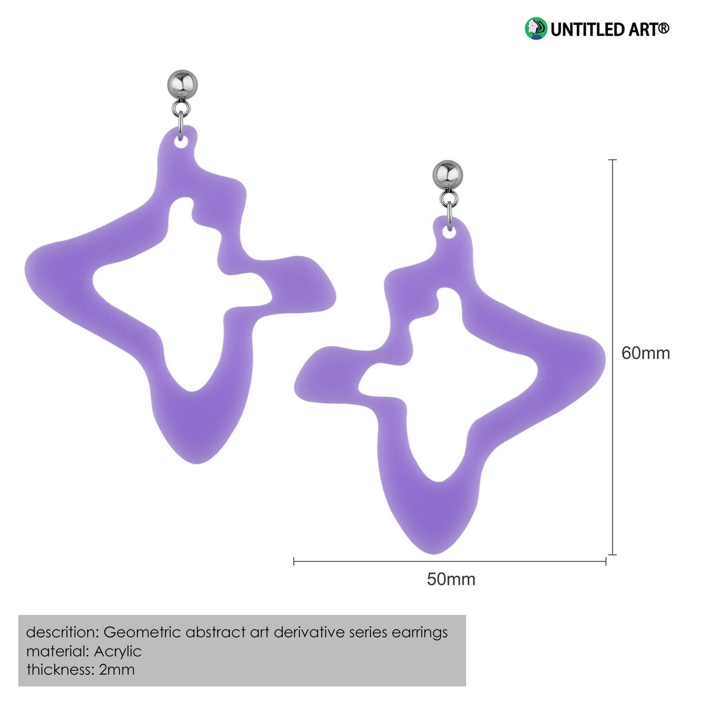 Geometric abstract prism Art derived series earrings Cool romantic exaggerated earrings ear clips