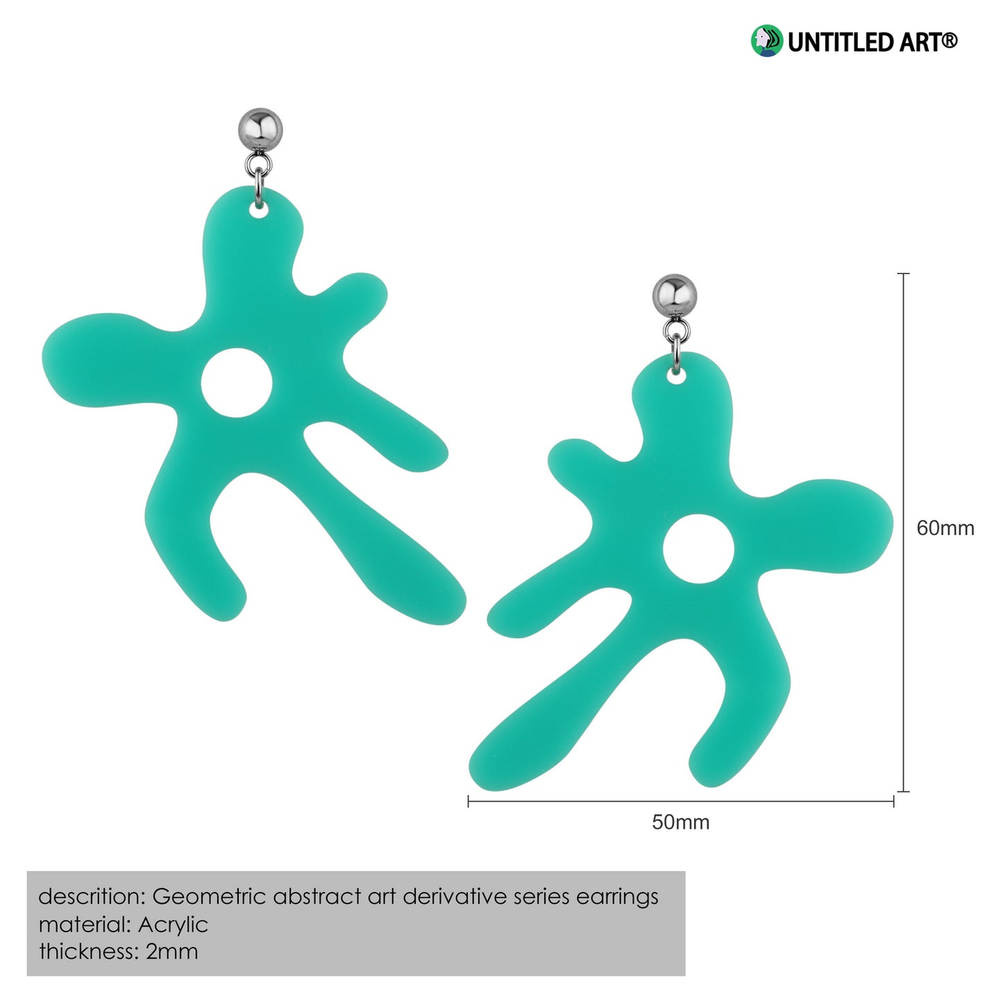 Abstract Flower Art Derived Series Earrings Cool and Romantic Exaggerated Earrings Earrings