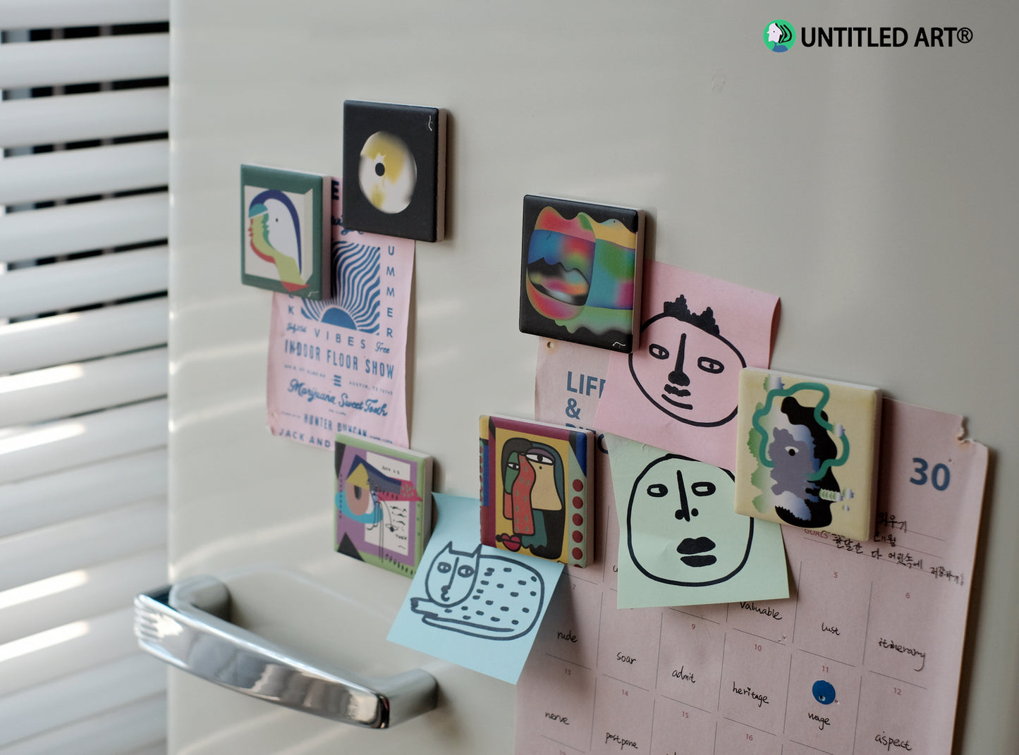 abstract painting ceramic Refrigerator/Fridge Magnet