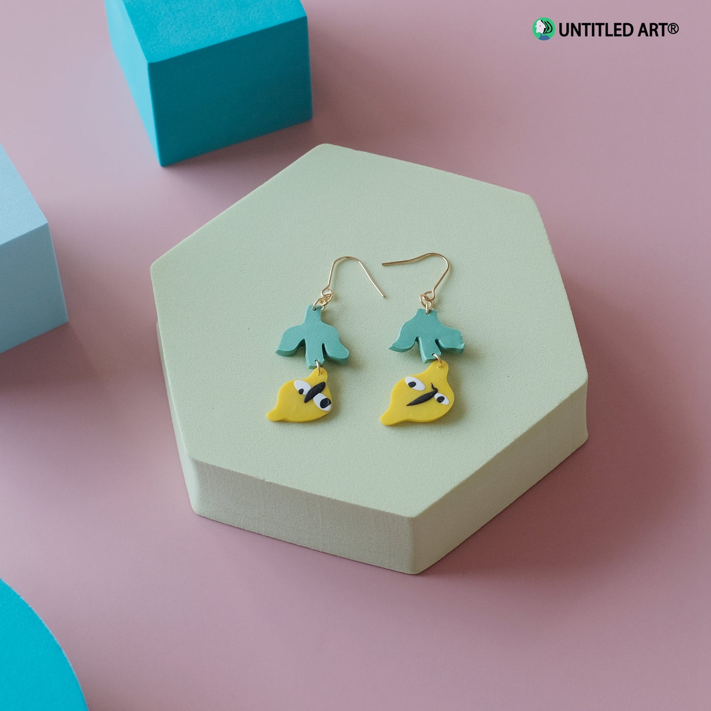 Fruit series Handmade derivative earrings Cool and cute summer earrings ear clips Purple dragon fruit