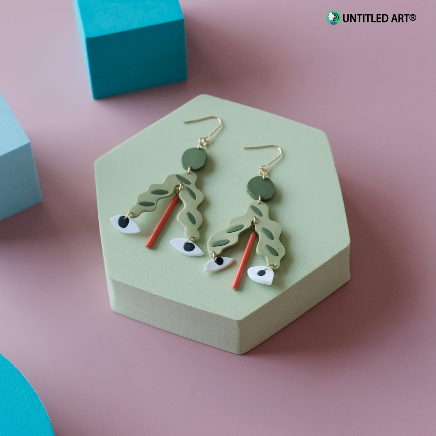 Geometric face earrings original design art ear clips niche fashion high-end trendy cool earrings