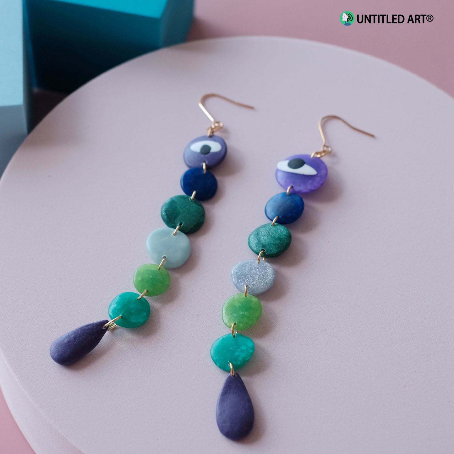 Peas eye earrings original design niche fashion 2021 new trendy art earrings, Chain earrings, Fish hooks earwires