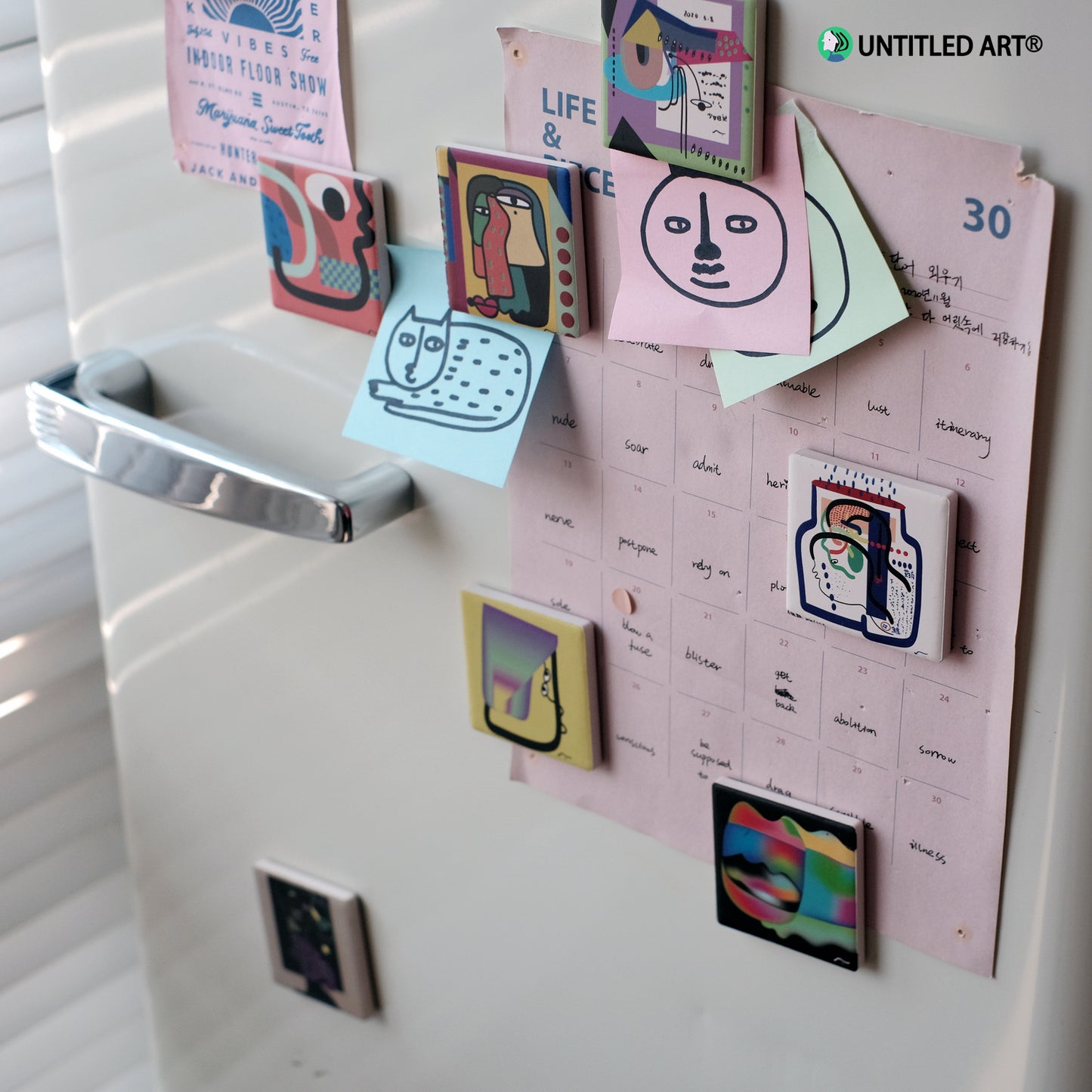 abstract painting ceramic Refrigerator/Fridge Magnet