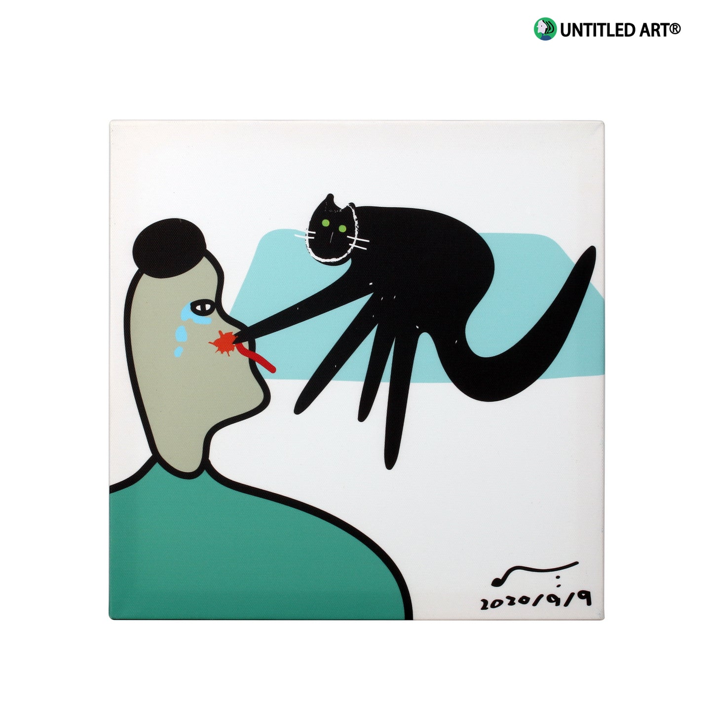Original design painting decorative, modern Scandinavian style, abstract art, Giclee Print On Canvas.