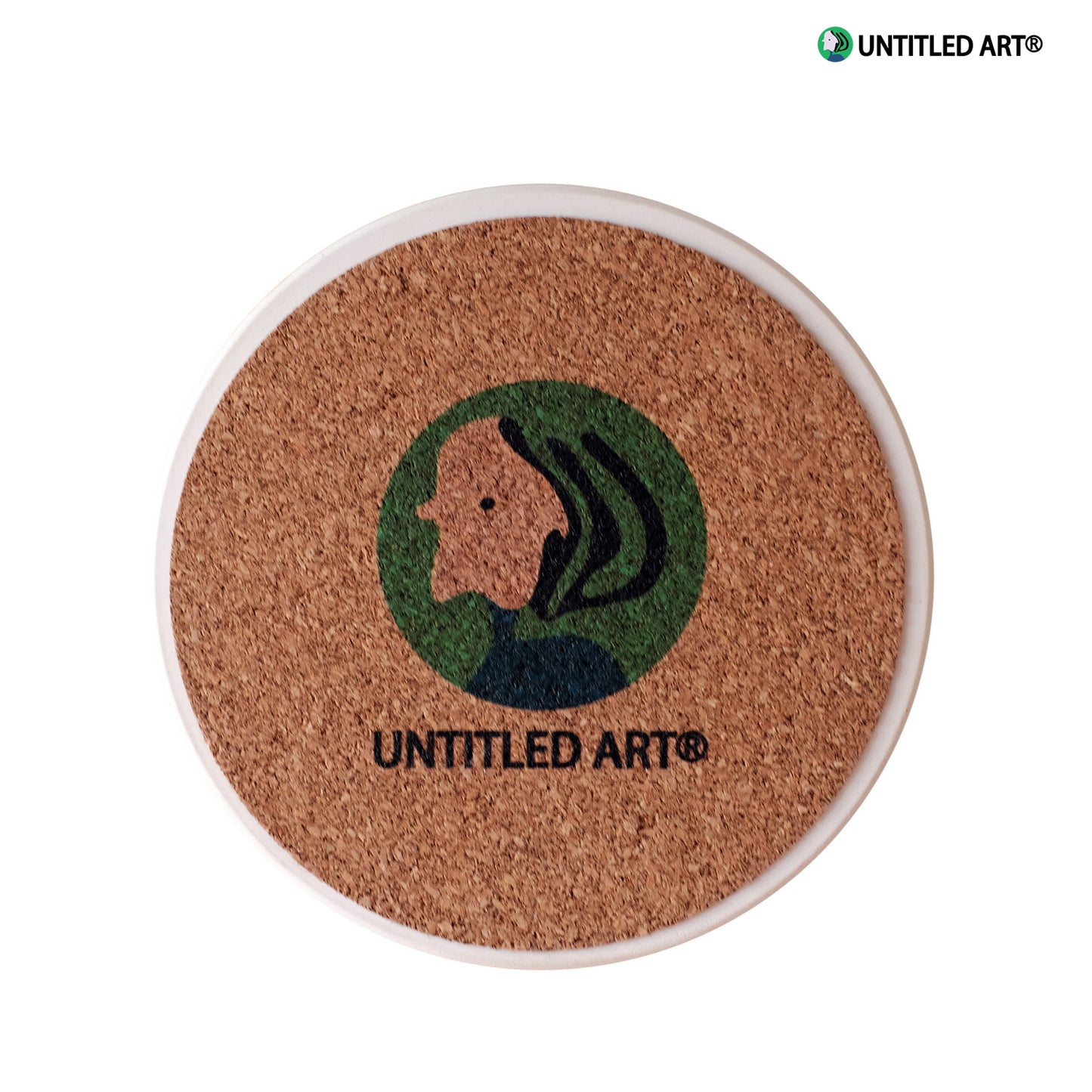 Original abstract painting ceramic coaster household thickening insulation pad office tea coaster dining table mat