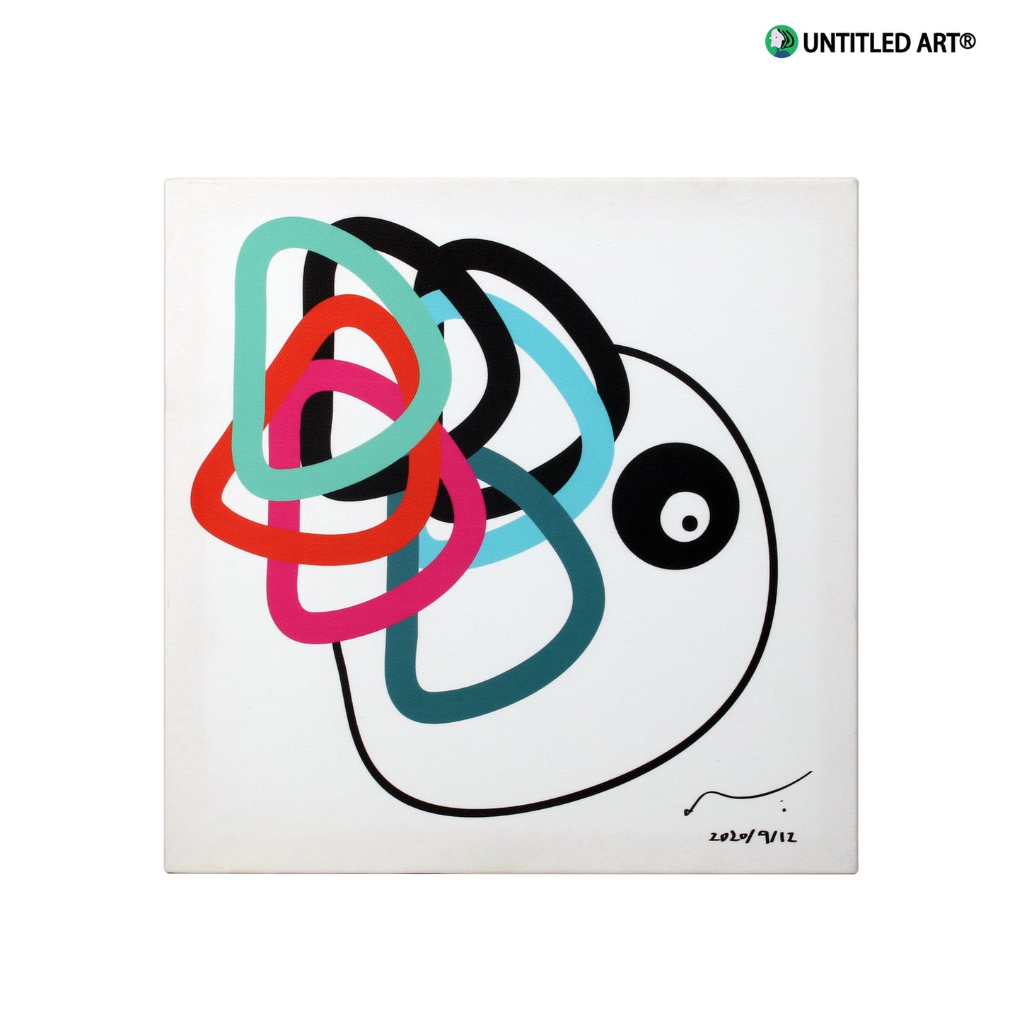 Original design painting decorative, modern Scandinavian style, abstract art, Giclee Print On Canvas.