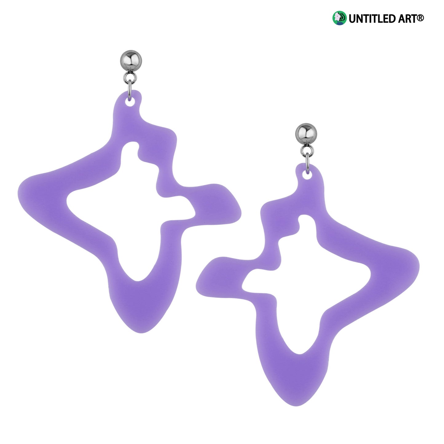 Geometric abstract prism Art derived series earrings Cool romantic exaggerated earrings ear clips