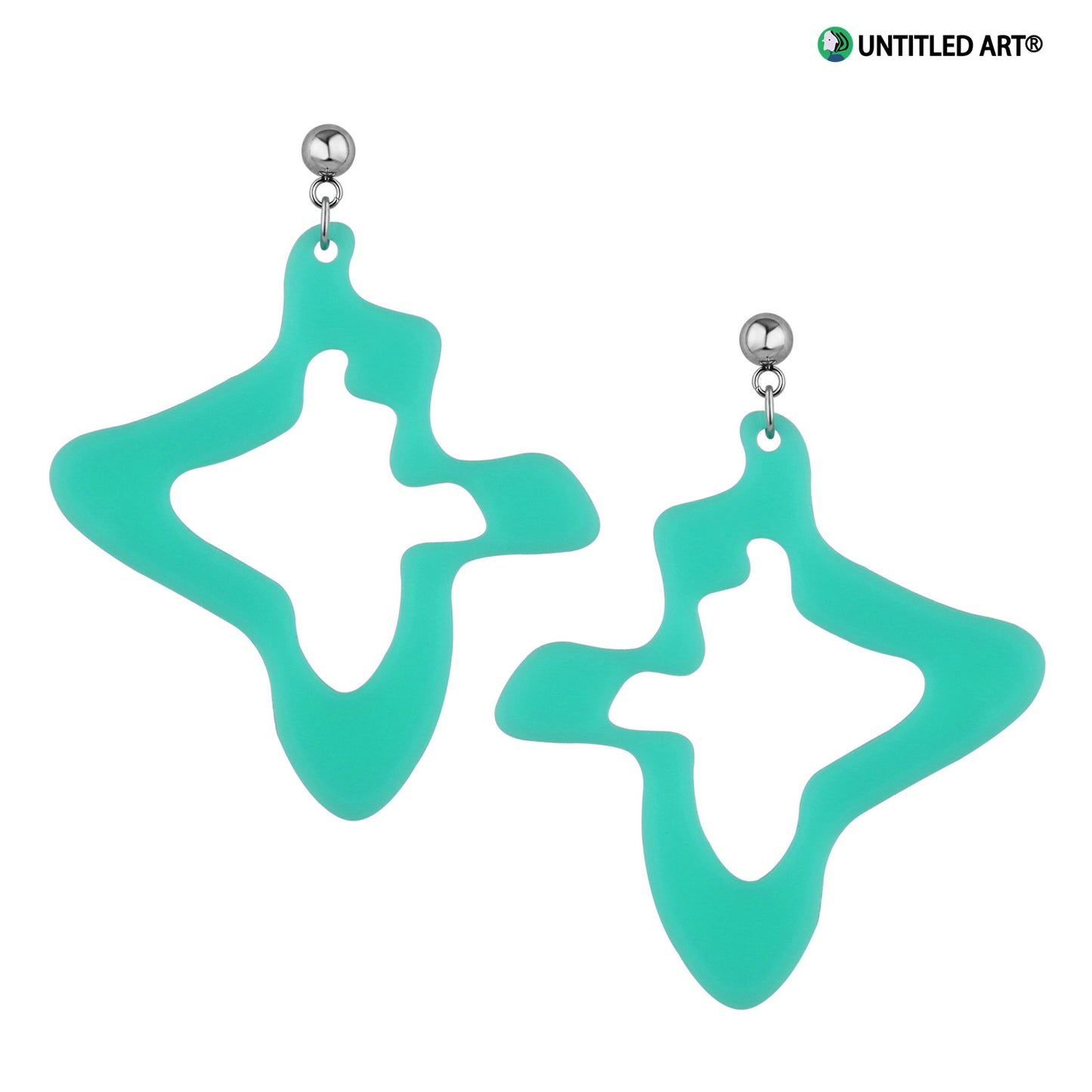 Geometric abstract prism Art derived series earrings Cool romantic exaggerated earrings ear clips