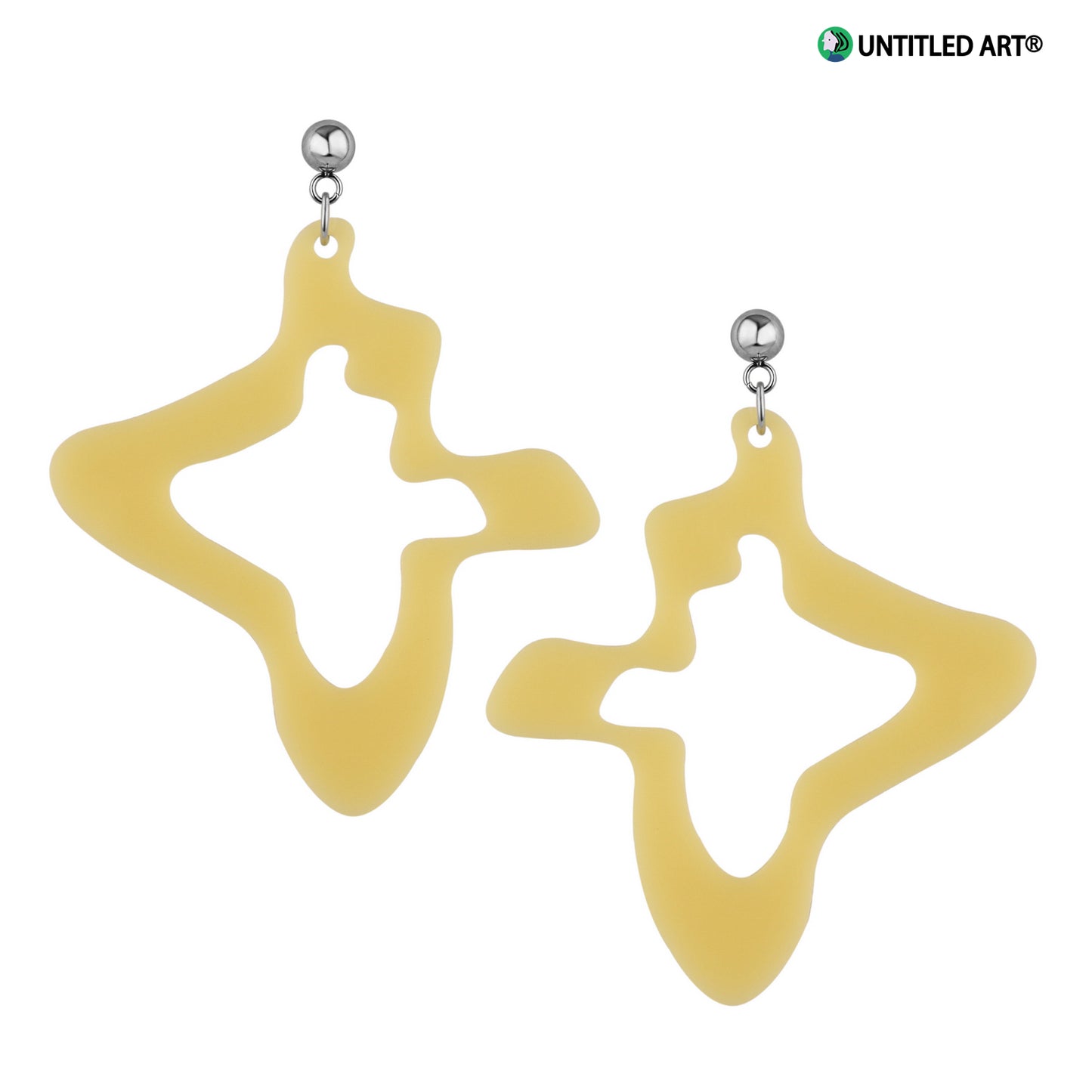 Geometric abstract prism Art derived series earrings Cool romantic exaggerated earrings ear clips