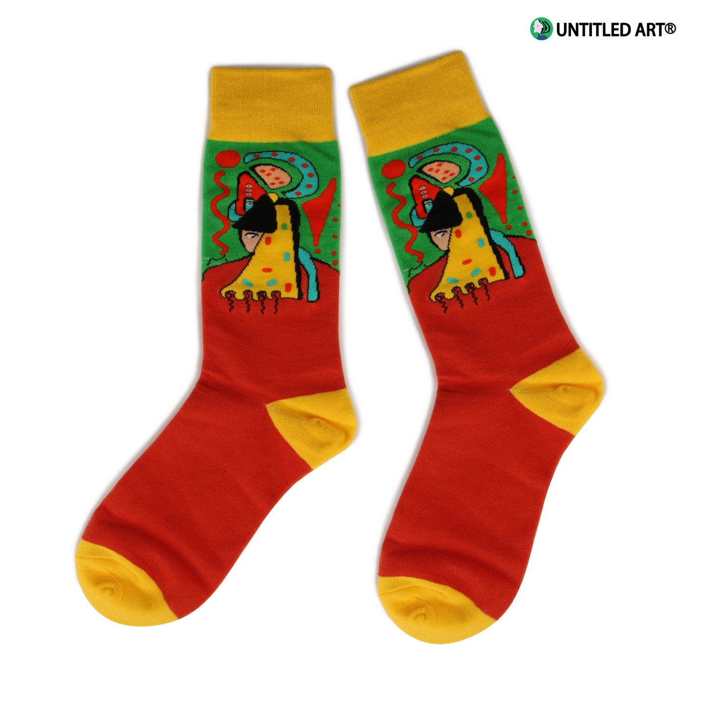 Geometric Face Socks Medium Tube Socks Original Design Illustration Derivatives pattern one size fits all
