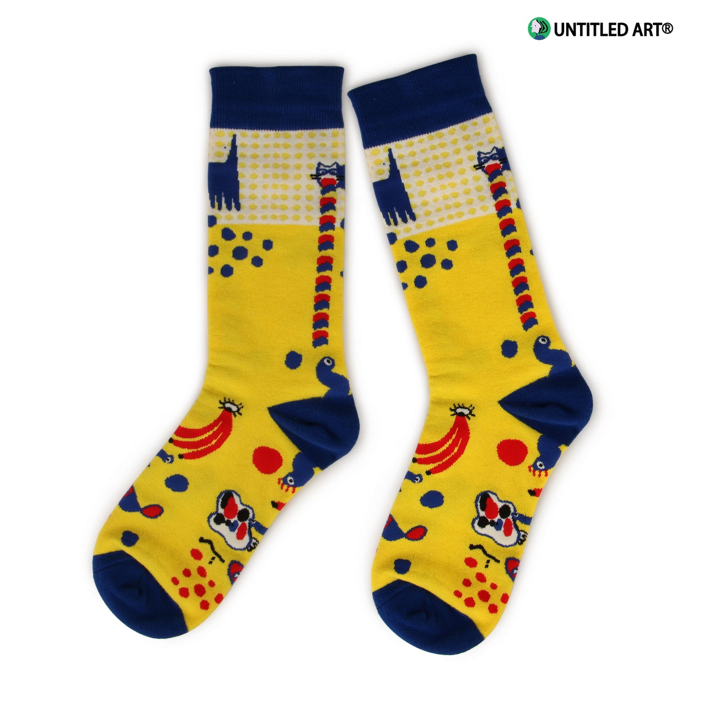 Geometric Face Socks Medium Tube Socks Original Design Illustration Derivatives pattern one size fits all