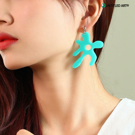 Abstract Flower Art Derived Series Earrings Cool and Romantic Exaggerated Earrings Earrings