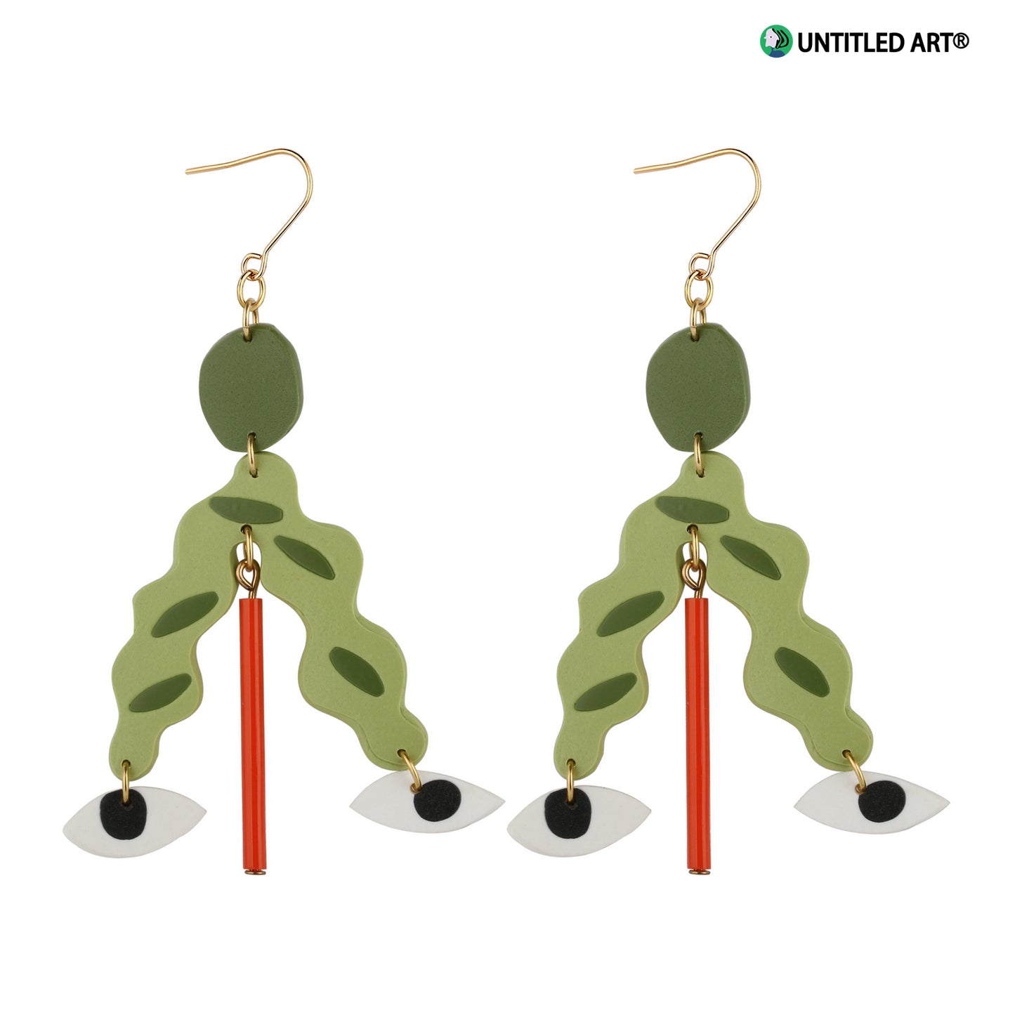 Geometric face earrings original design art ear clips niche fashion high-end trendy cool earrings