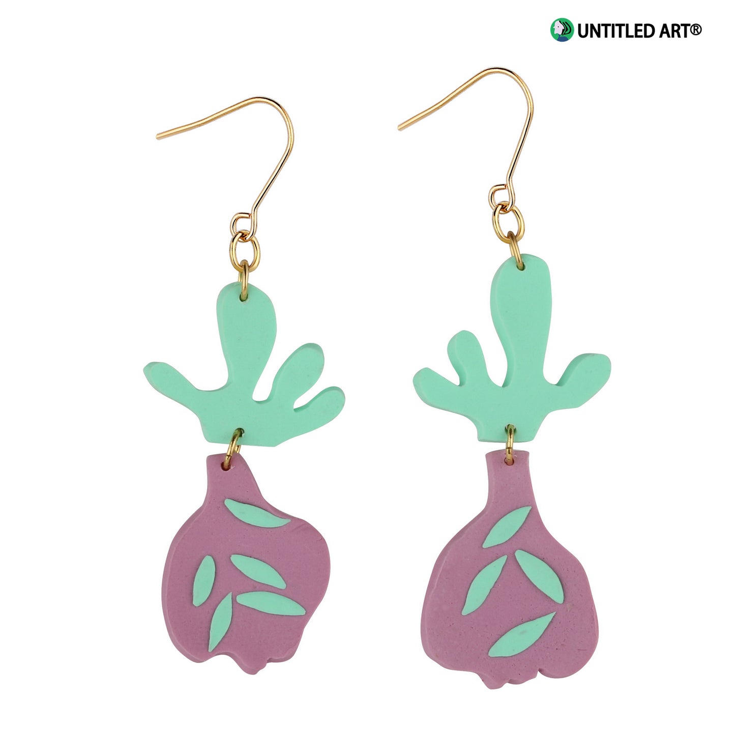 Fruit series Handmade derivative earrings Cool and cute summer earrings ear clips Purple dragon fruit